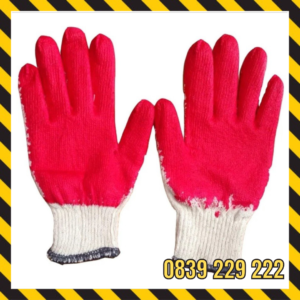 Găng tay phủ sơn đỏ