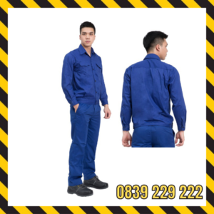 Quần áo bảo hộ màu xanh công nhân