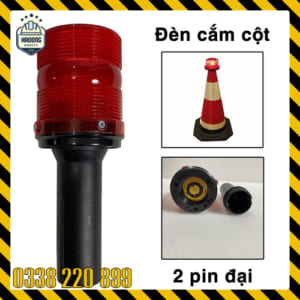 Đèn cảnh báo dùng pin cắm cột